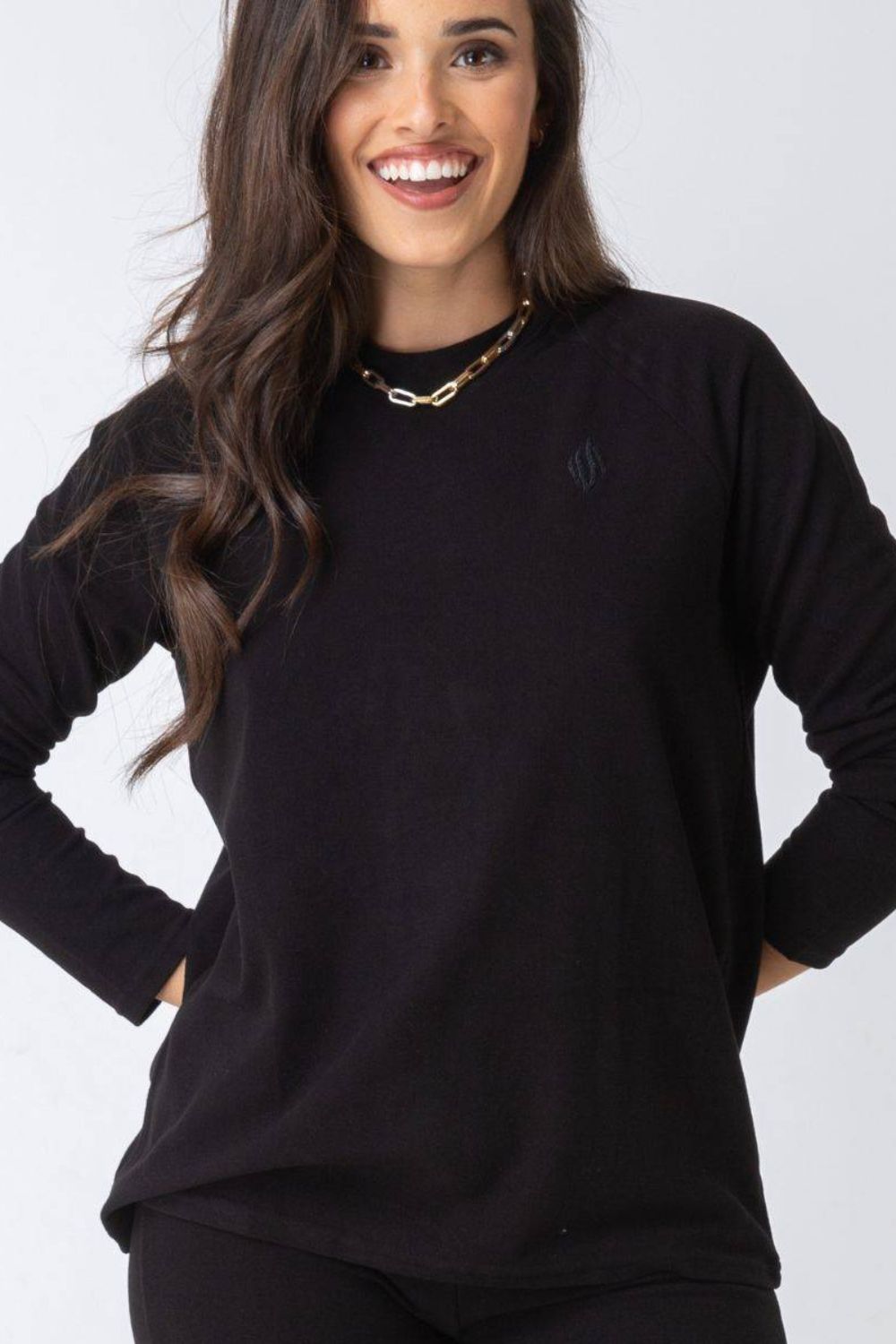 Ava Loose Sweater Black