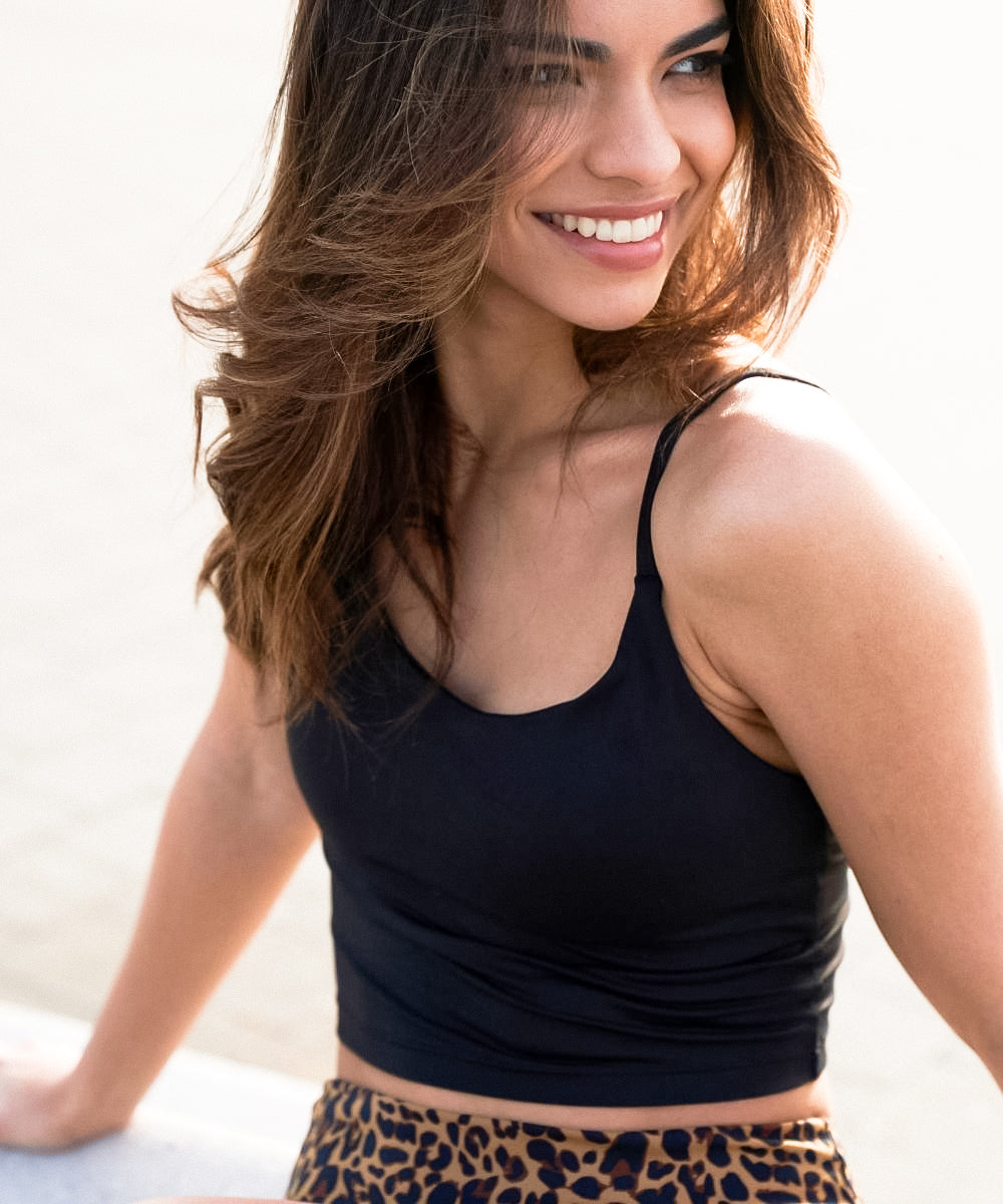 We Are Fit New Black Crop Top