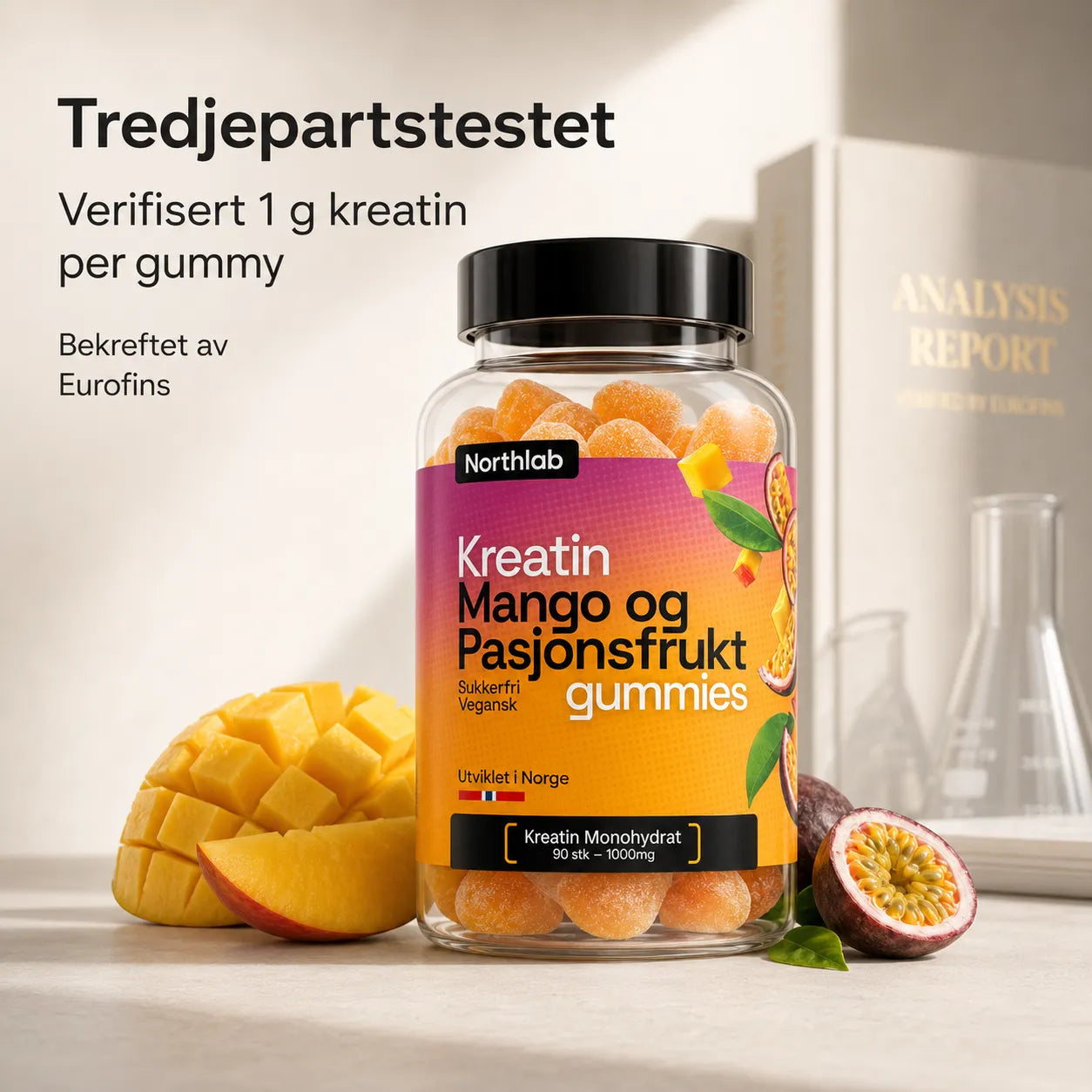 Kreatingummies med Mango & Pasjonsfrukt (90 stk)