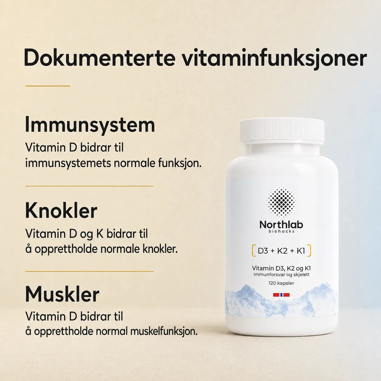 Vitamin D3 + K2 + K1