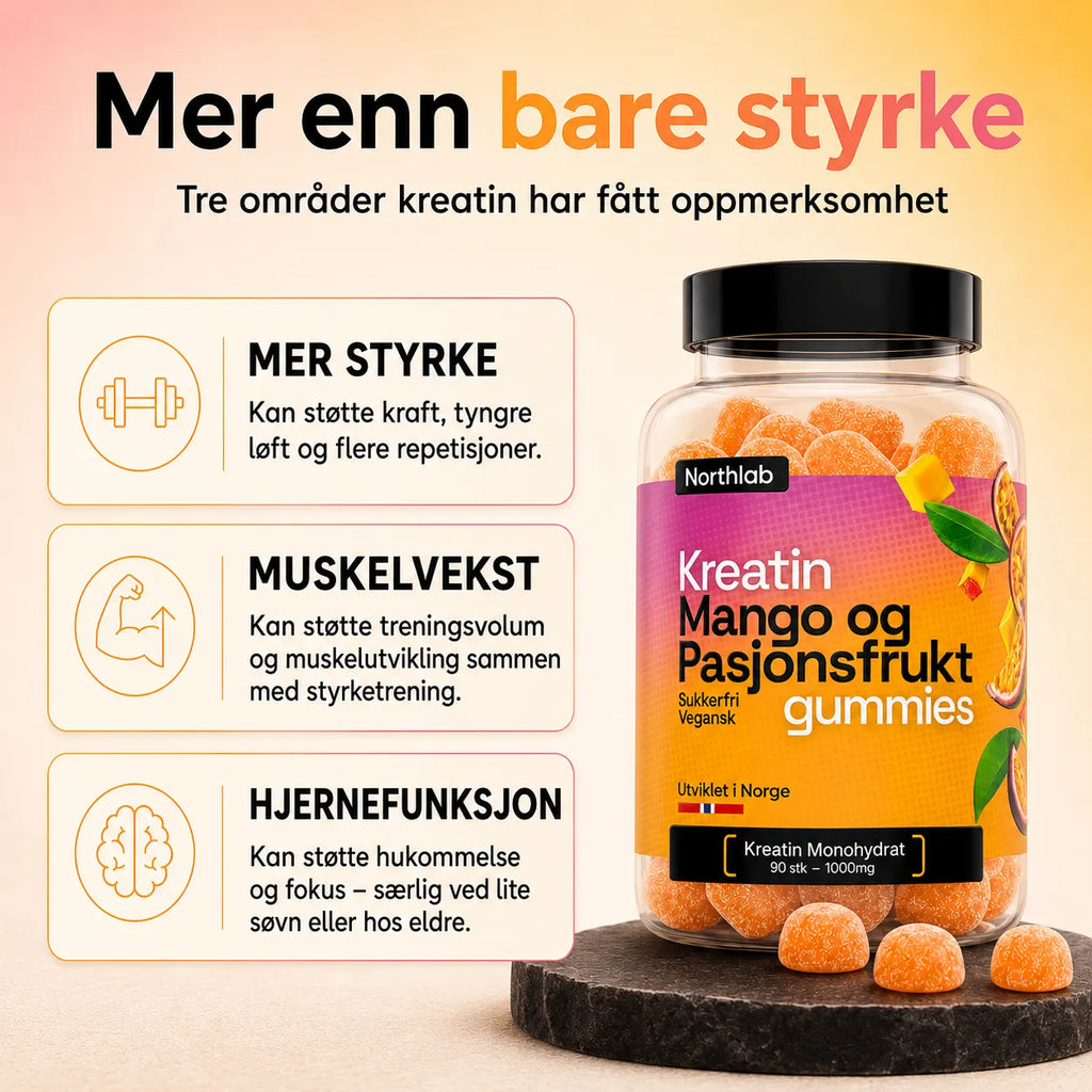 Kreatingummies med Mango & Pasjonsfrukt (90 stk)