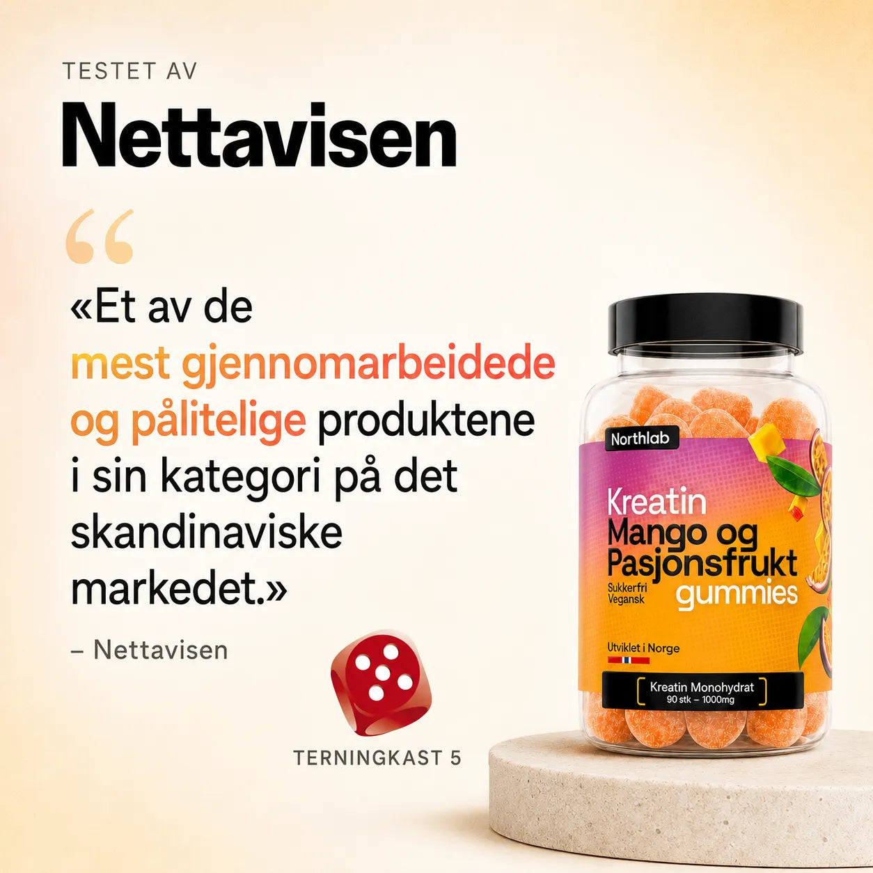 Kreatingummies med Mango & Pasjonsfrukt (90 stk)