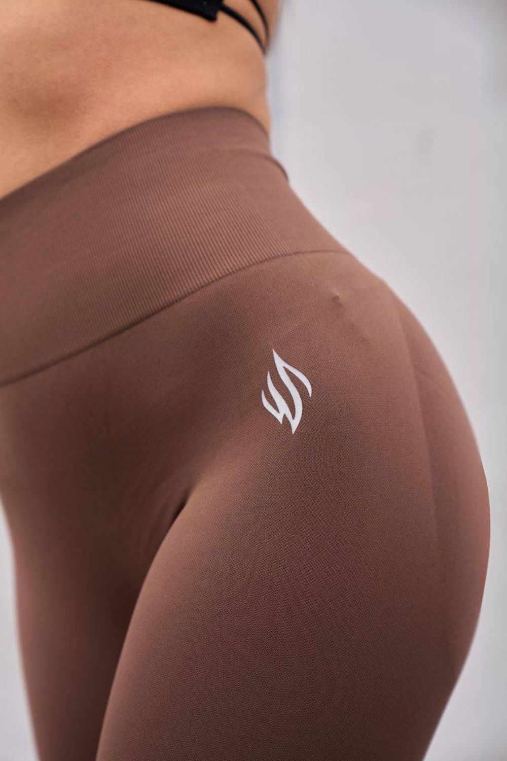 We Are Fit Peachy Espresso Scrunch Tights
