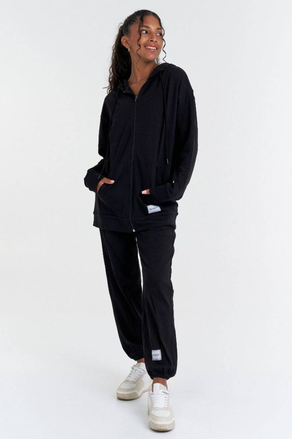 We Are Fit Black Cotton Sweatshirt/Hoodie