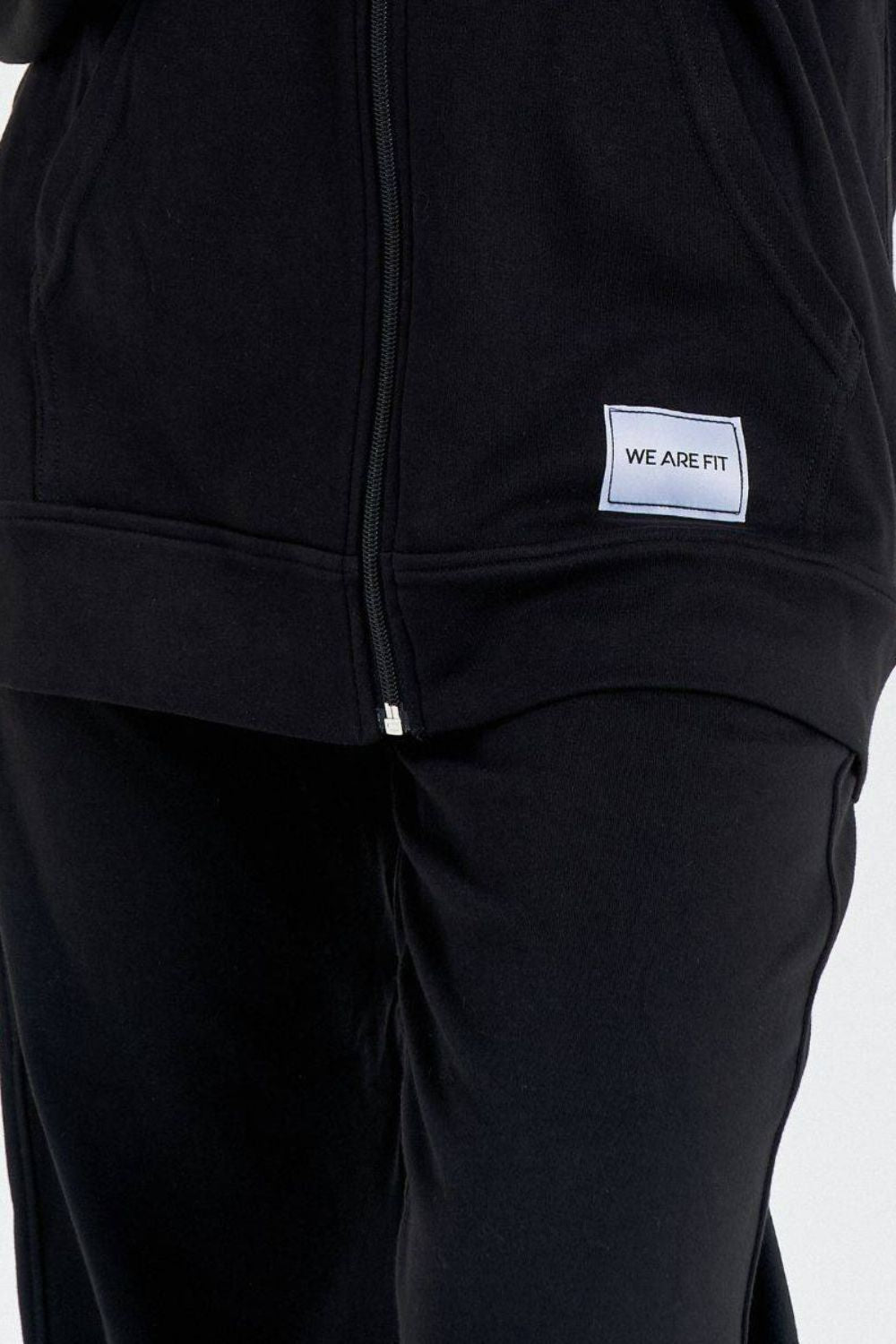 We Are Fit Black Cotton Sweatshirt/Hoodie