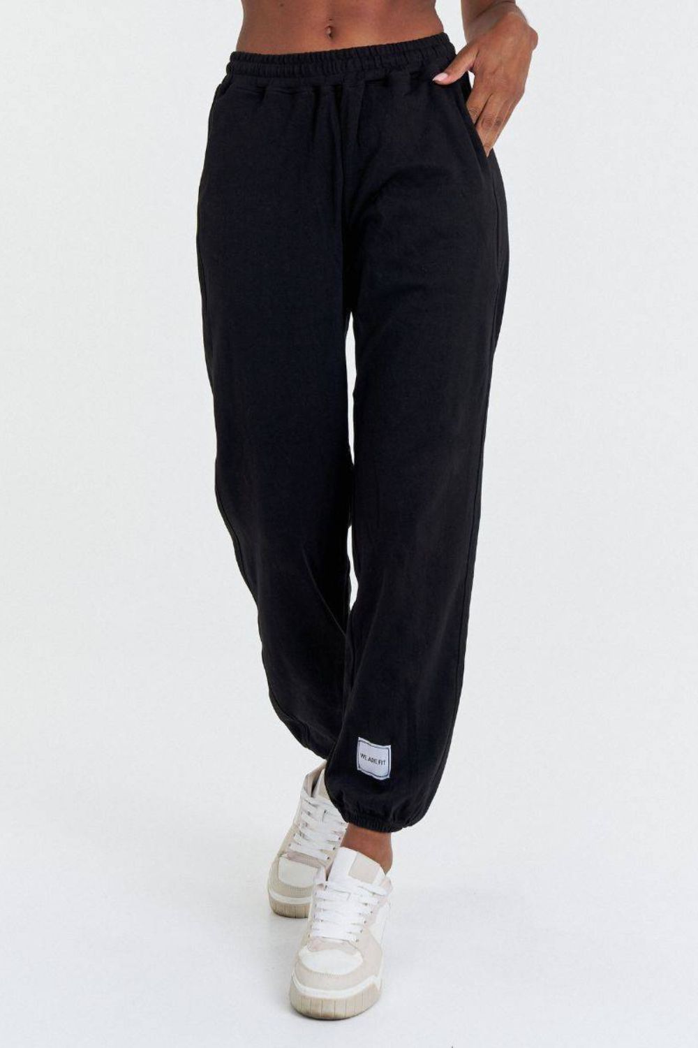 We Are Fit Black Cotton Pants