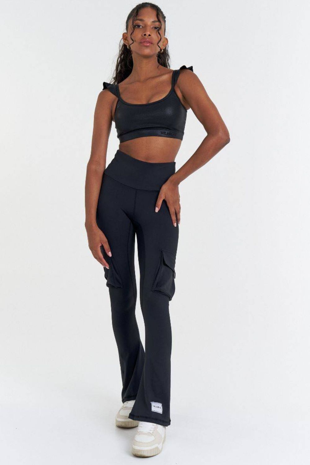 We Are Fit Black Flare Pocket Tights