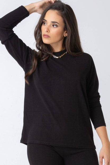 Ava Loose Sweater Black