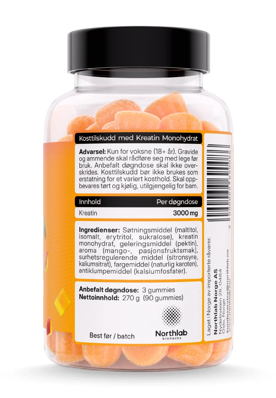 Kreatingummies med Mango & Pasjonsfrukt (90 stk)