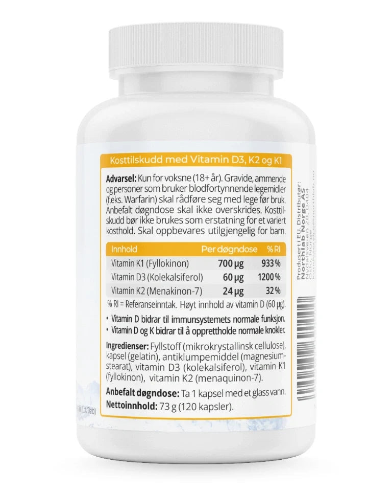 Vitamin D3 + K2 + K1