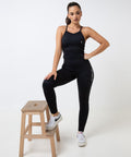 We Are Fit Black Scrunch Tights