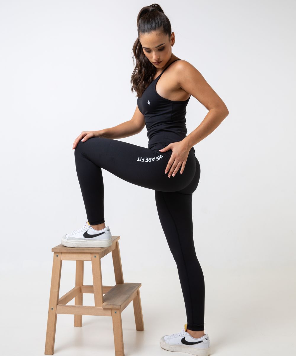 We Are Fit Black Scrunch Tights