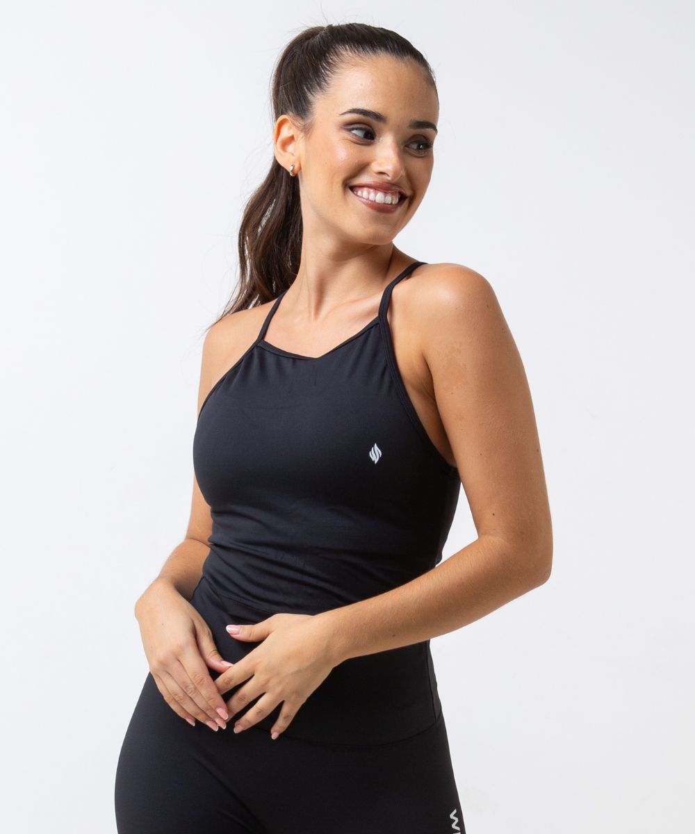 We Are Fit Black Sporty Crop Top