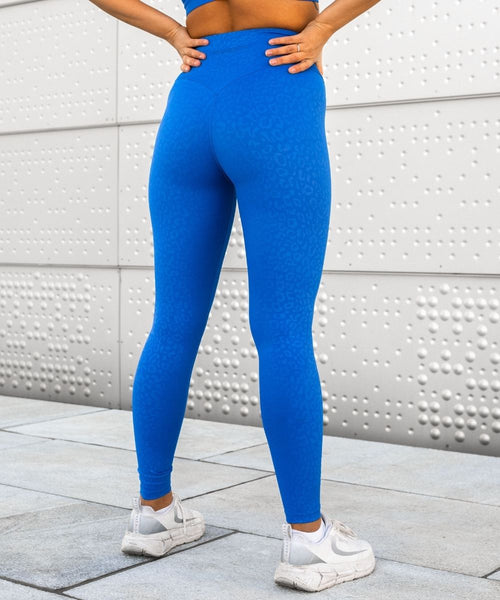We Are Fit 3D Cobalt Cheetah Tights