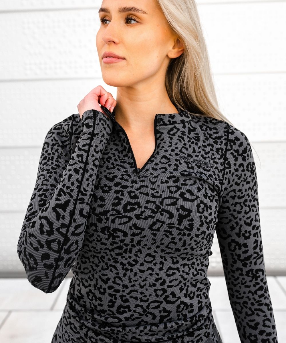 We Are Fit Cheetah Grey Seamless Longsleeve