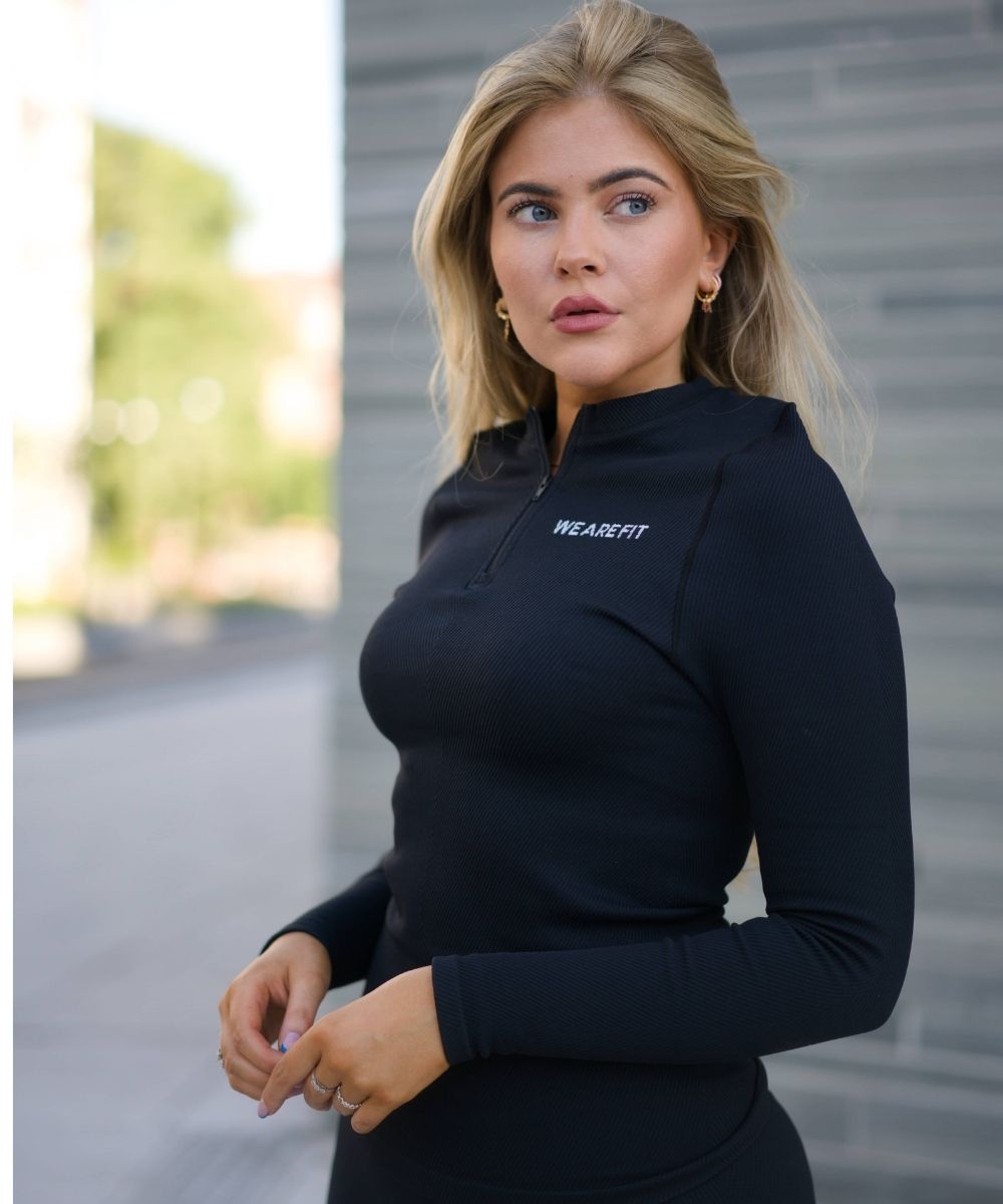 We Are Fit Black Lux Rib Seamless Longsleeve