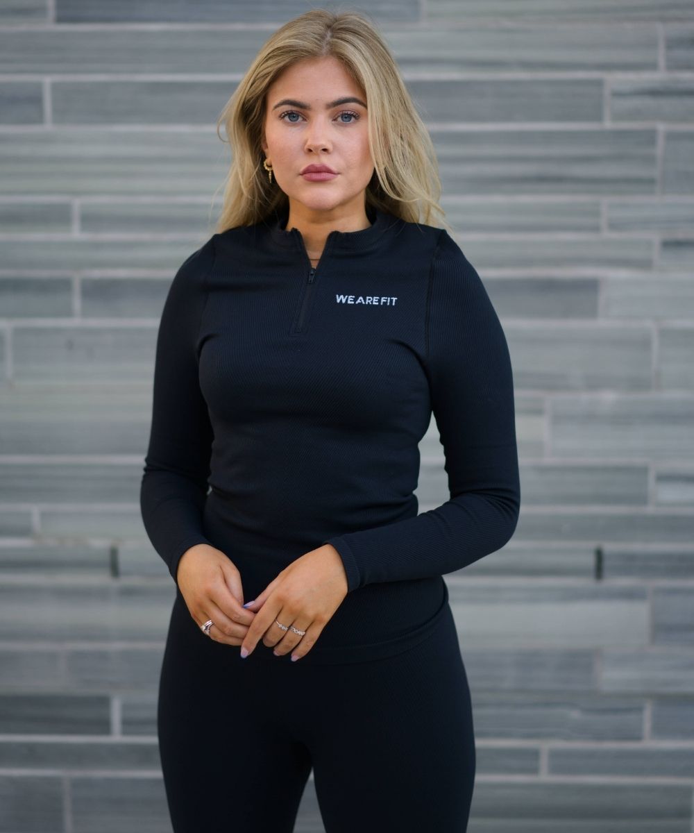 We Are Fit Black Lux Rib Seamless Longsleeve