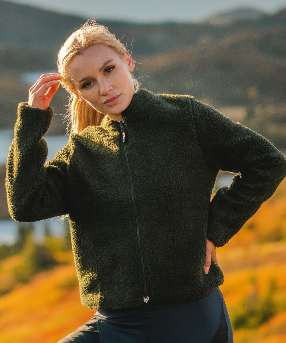 We Are Fit Green Teddy Jacket