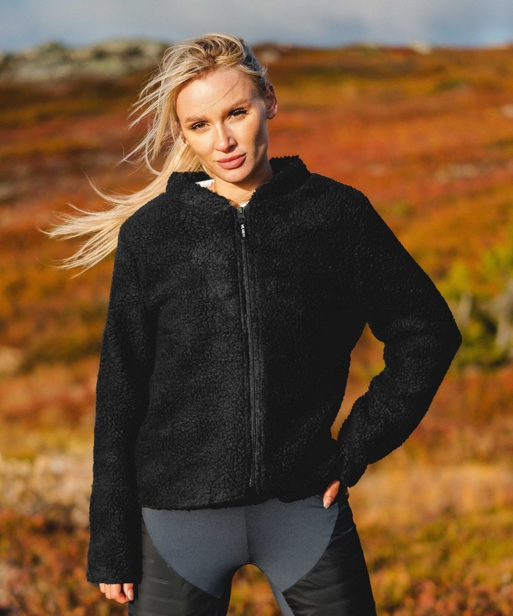 We Are Fit Black Teddy Jacket