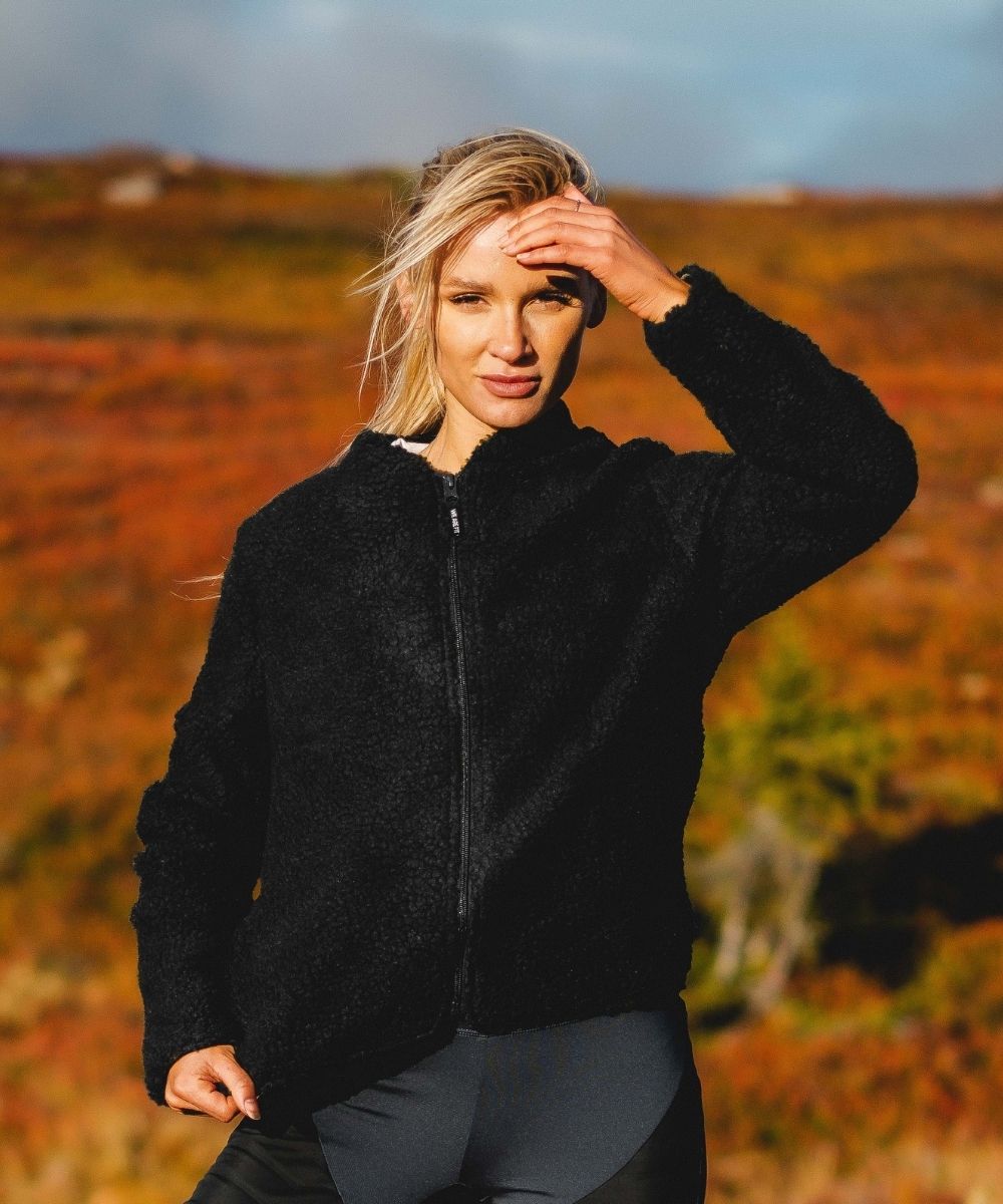 We Are Fit Black Teddy Jacket