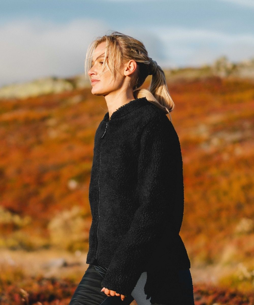 We Are Fit Black Teddy Jacket