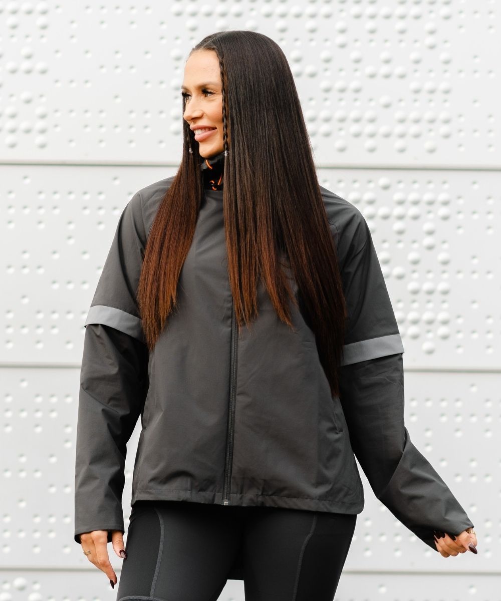 We Are Fit Black Poncho