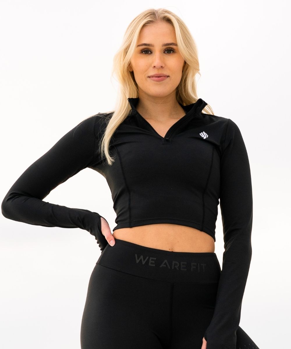 Black Crop Spandex Longsleeve