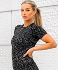 We Are Fit Gray Tee Cheetah Seamless