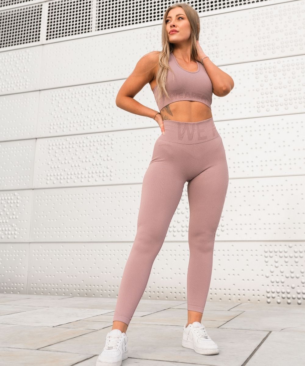We Are Fit Rose Lux Rib Seamless Tights