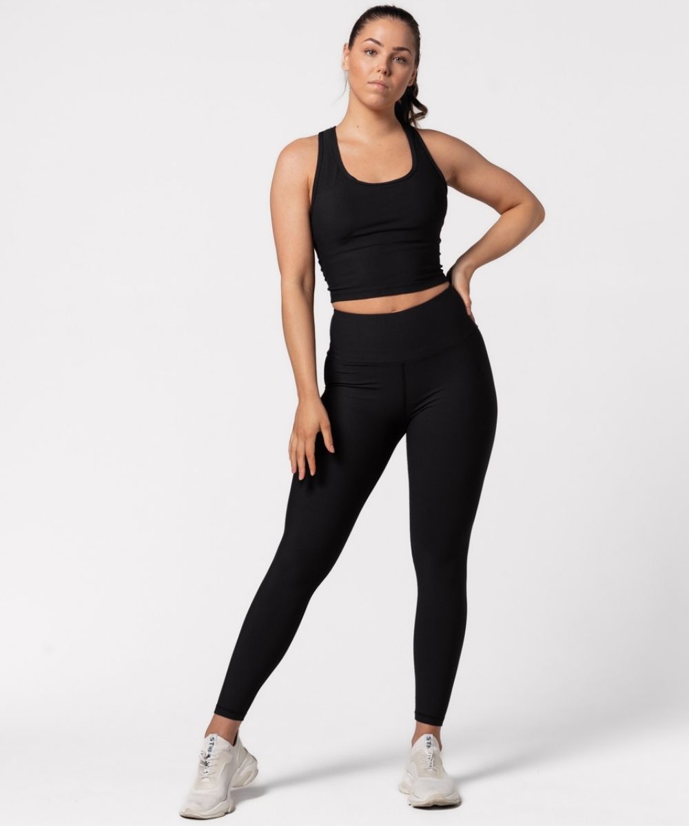We Are Fit Black Soft Rib Tights
