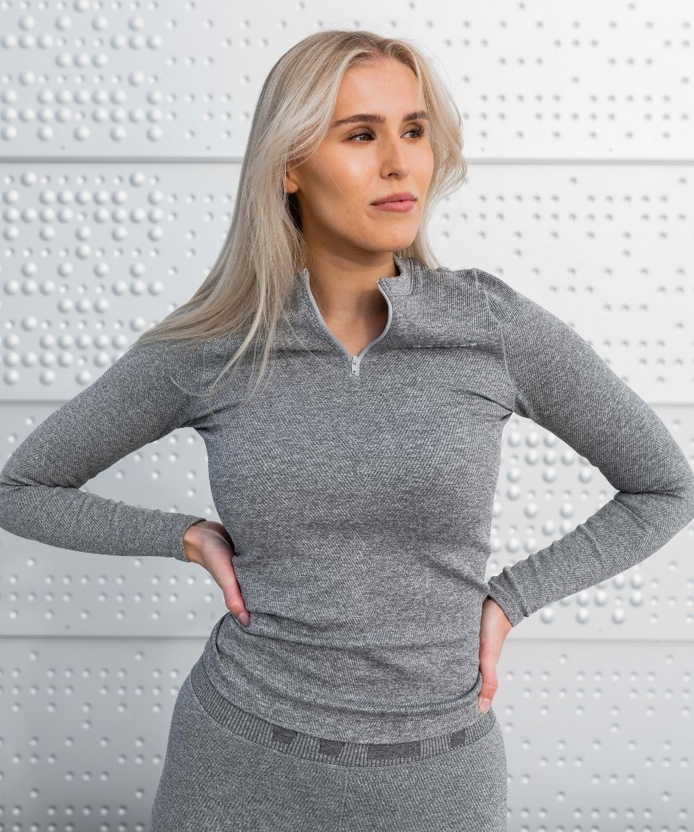 We Are Fit Grey Lux Rib Seamless Longsleeve