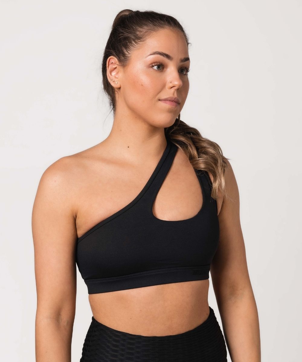 Black One Shoulder Bra