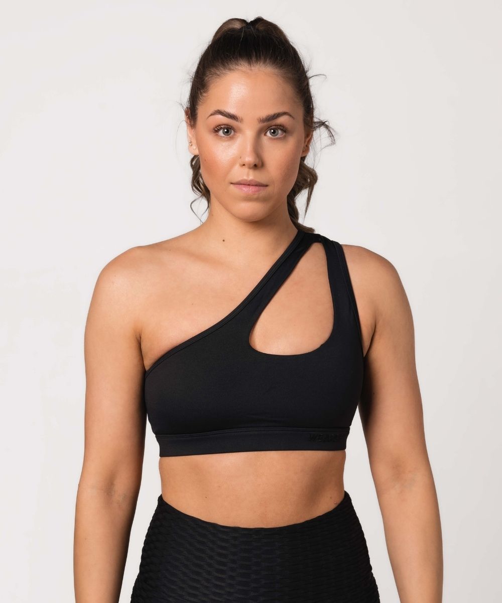 Black One Shoulder Bra