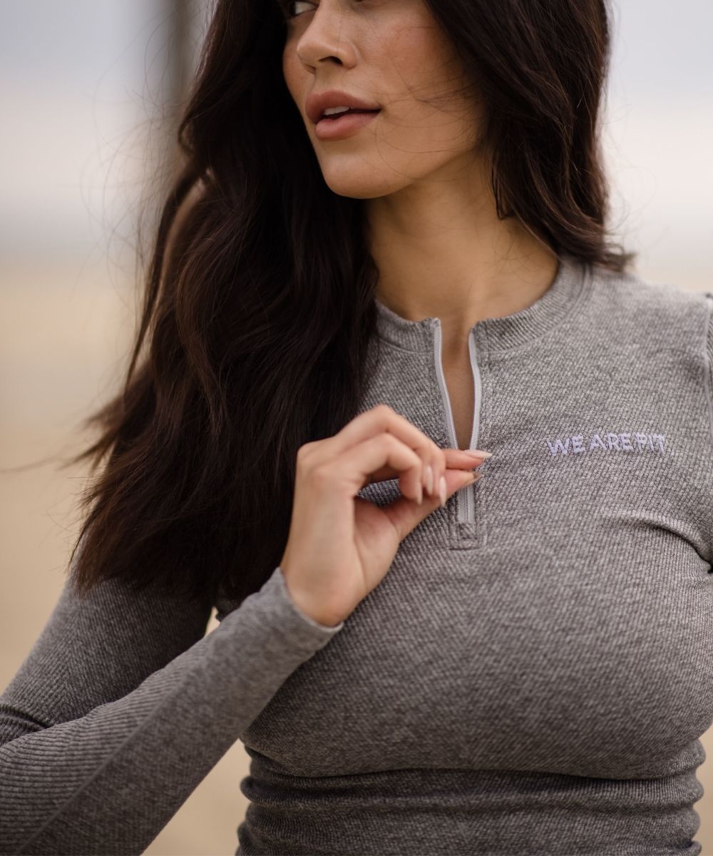 We Are Fit Grey Lux Rib Seamless Longsleeve