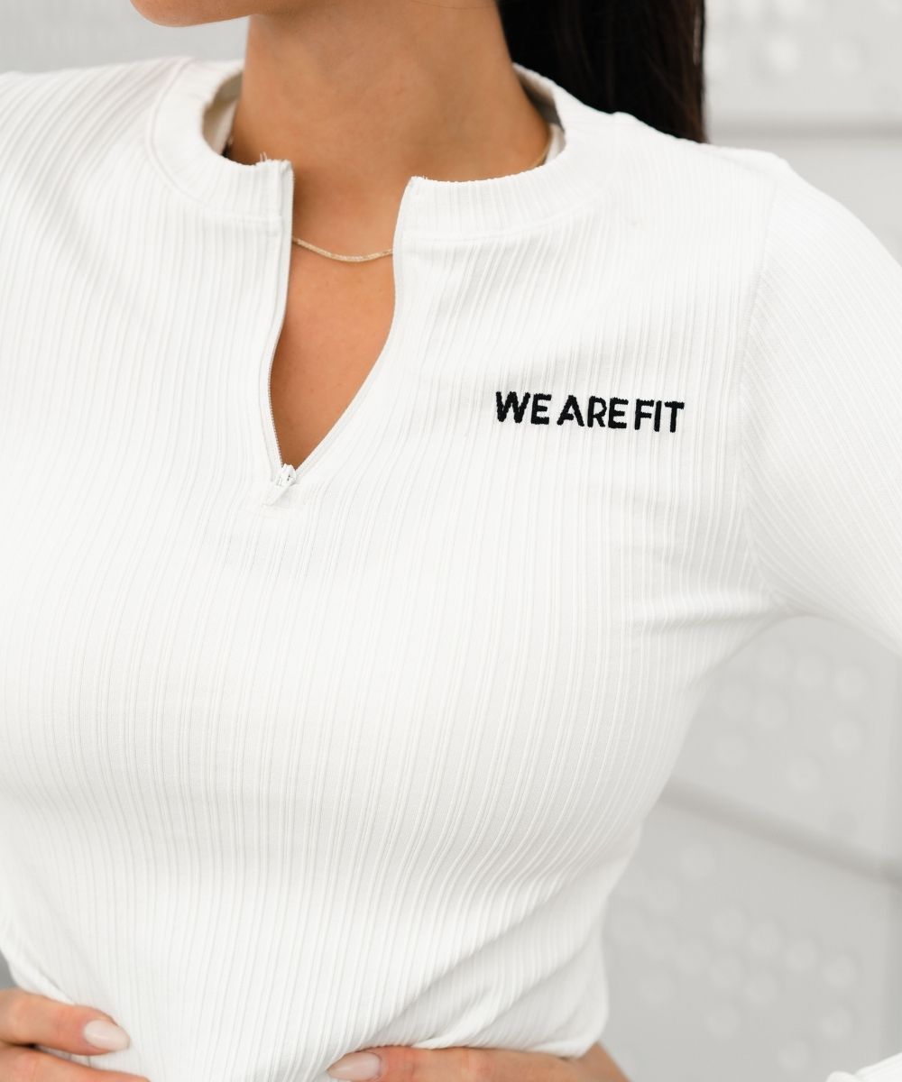 We Are Fit Ivory Ribbed Seamless Longsleeve