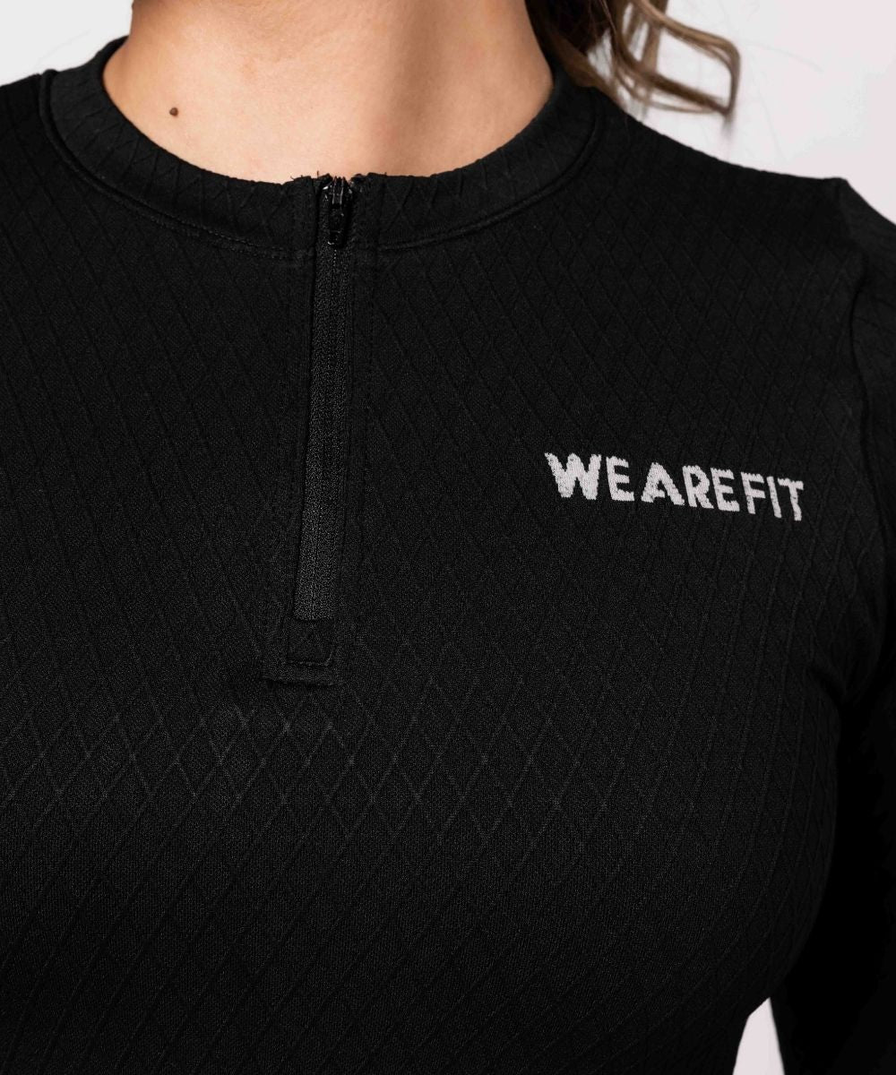 We Are Fit Black Core Rib Seamless Longsleeve