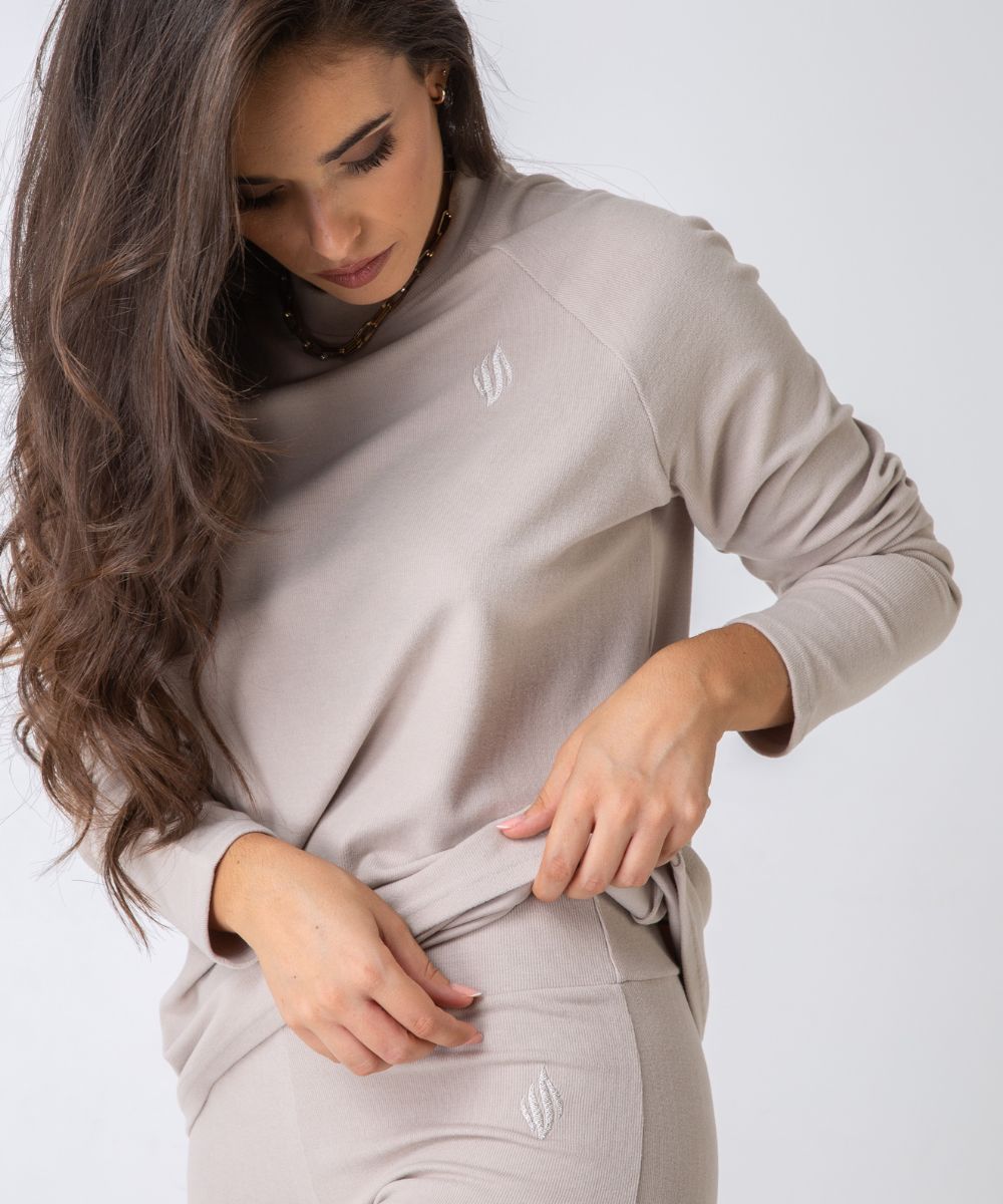 We Are Fit Cream AVA Loose Pants