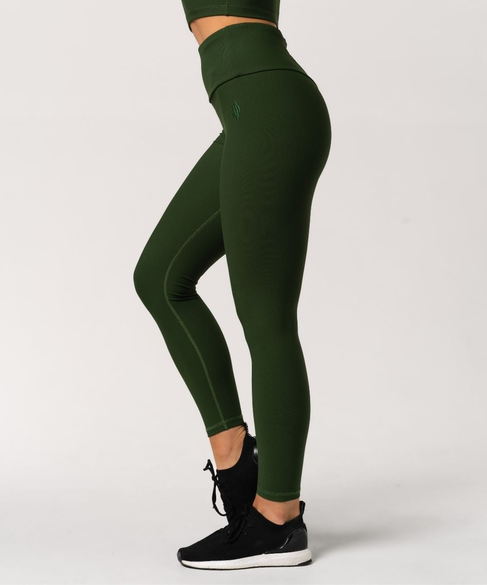We Are Fit Green Soft Rib Tights