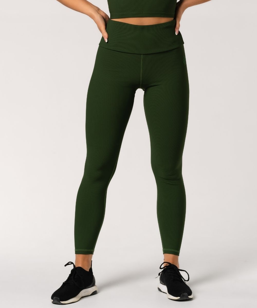 We Are Fit Green Soft Rib Tights
