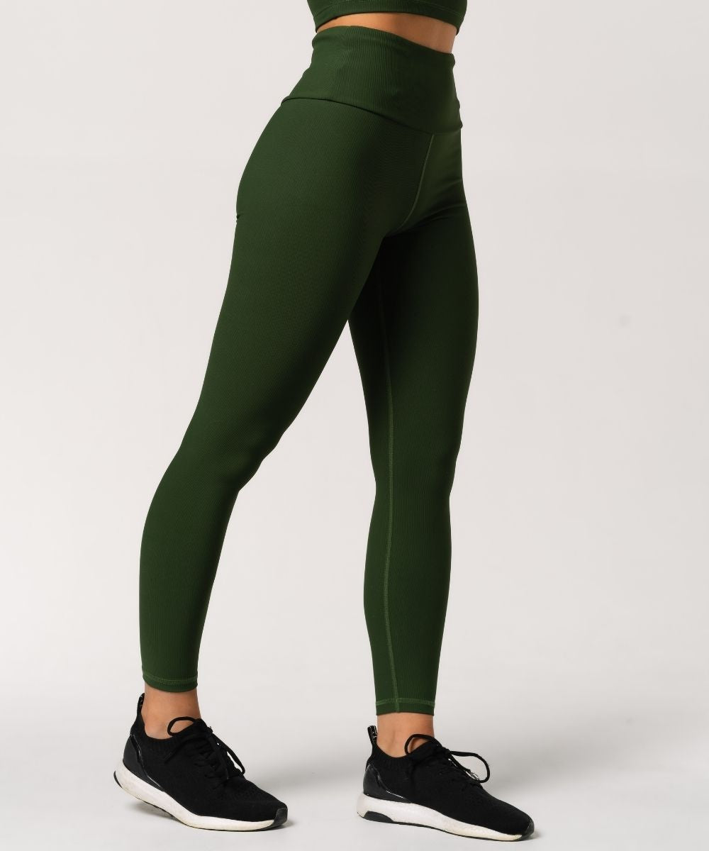 We Are Fit Green Soft Rib Tights