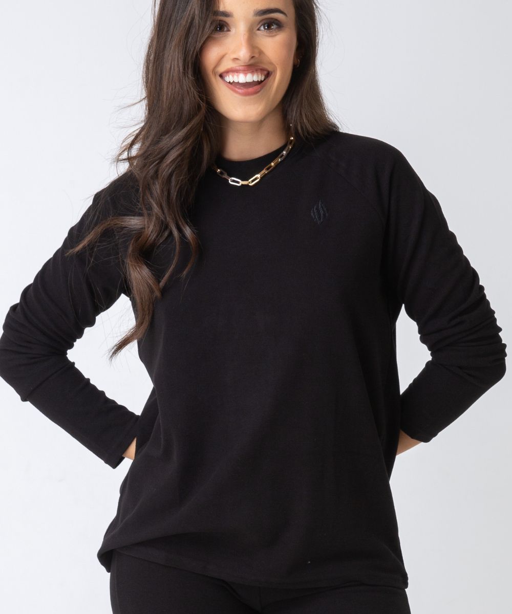 Ava Loose Sweater Black