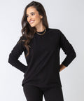 We Are Fit Black AVA Loose Sweater