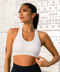 We Are Fit White Ribbed Seamless Bra