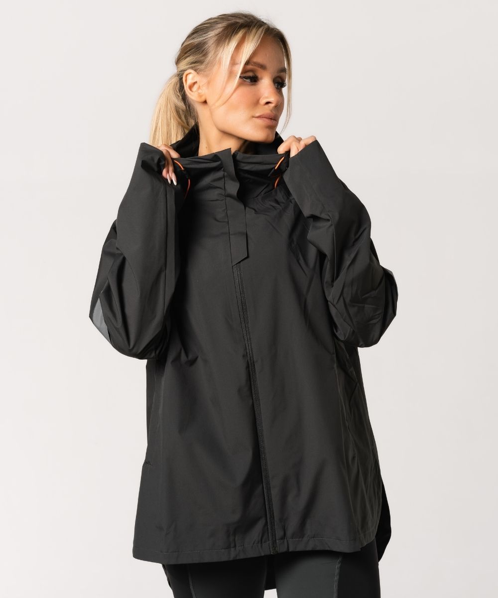 We Are Fit Black Poncho