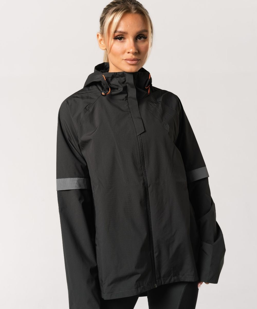 We Are Fit Black Poncho