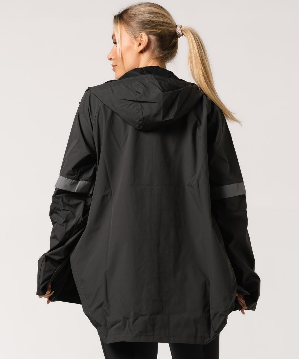 We Are Fit Black Poncho