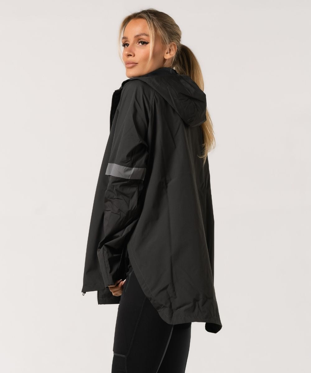 We Are Fit Black Poncho