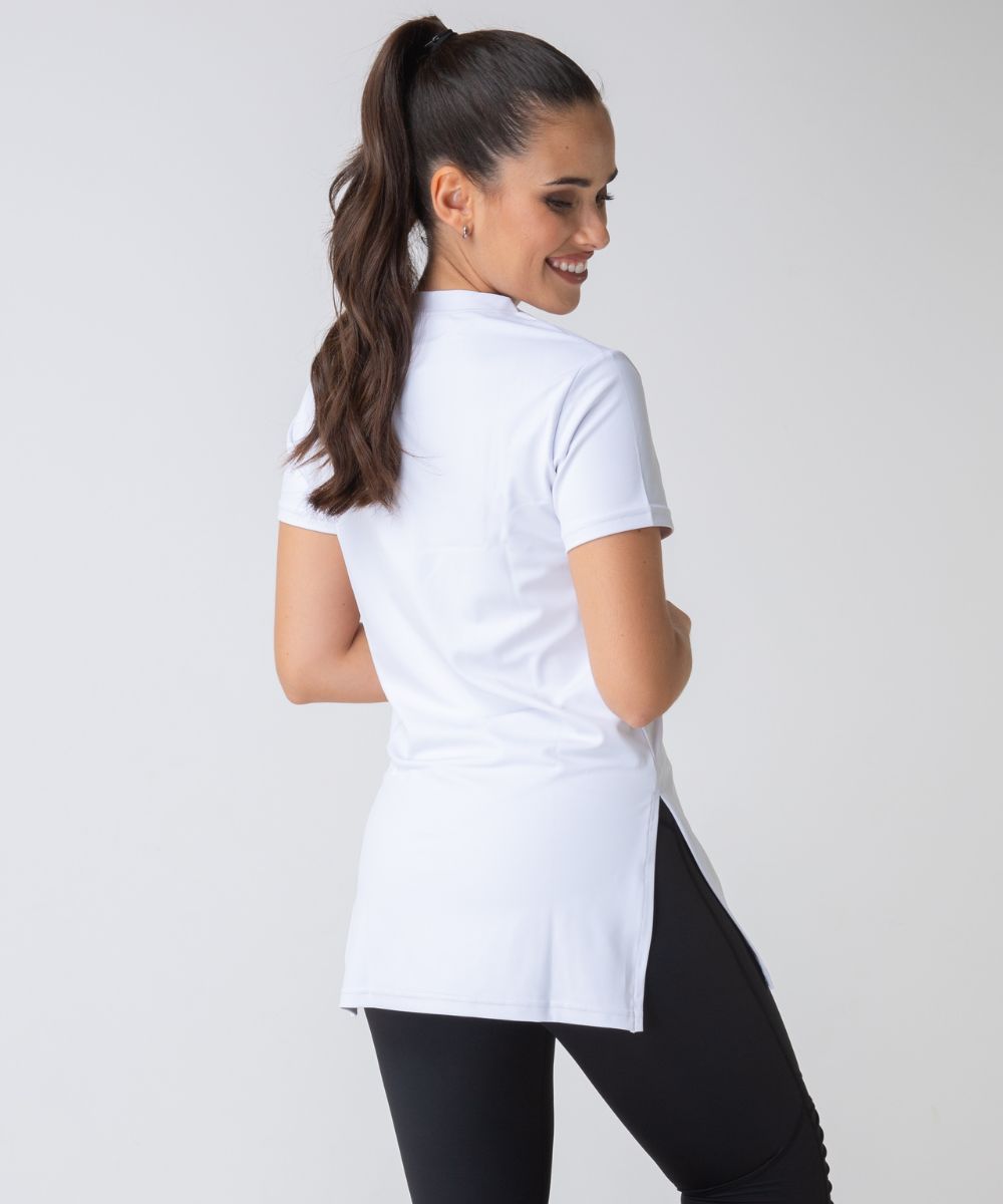 White Cut Tee Top