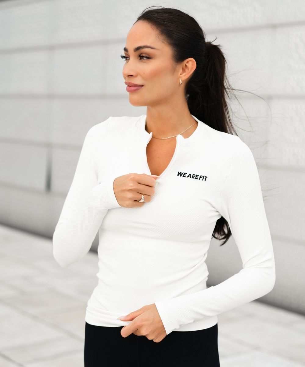 We Are Fit Off-White Lux Rib Seamless Longsleeve