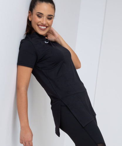 Cut Tee Top Black